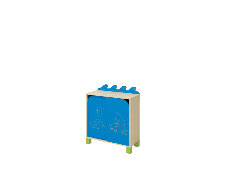 Armadietto onda blu con piedini ARFN1855